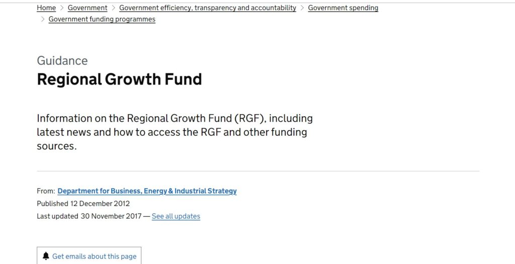 Regional Growth Fund (RGF)