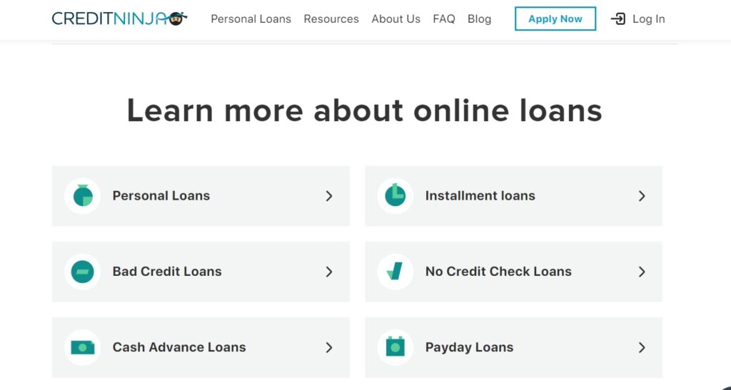 What Are the Different Types of Loans Offered by CreditNinja