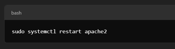 starting server for apache